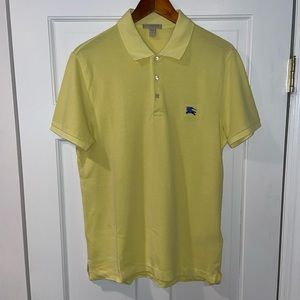 Used Burberry Brit Mens Polo Shirt Yellow Size Medium